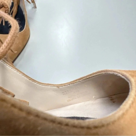 Zara Womens 38 Suede Leather Fringe Cowgirl Heel  Shoes - Picture 11 of 14